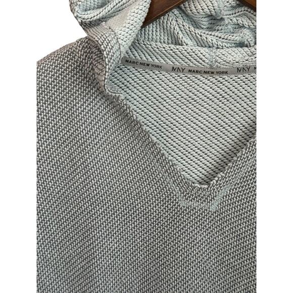 Marc New York Performance Short Sleeve Knit Hoodie  M | Light blue Pullover m - Picture 4 of 8